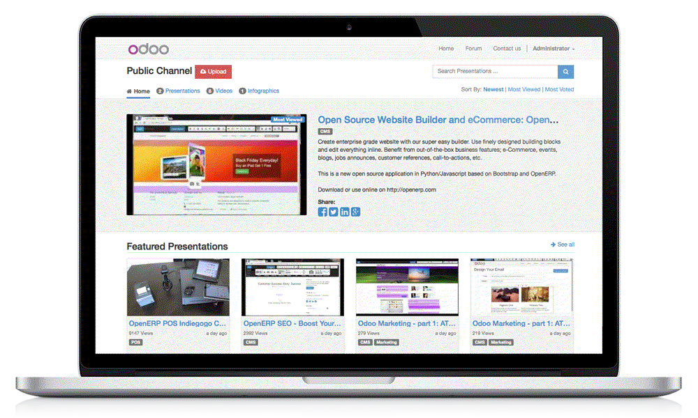 Odoo - Sample 2 for three columns
